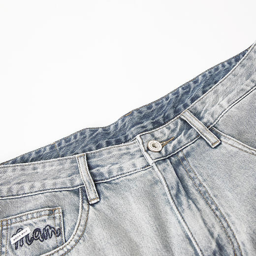 【新品上新】HX 夏季水洗牛仔五分裤微宽松Z207520004101 商品图2