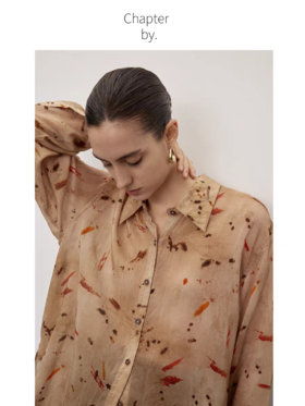 Chapter by/CBW23S87/日本铜氨丝印花衬衫