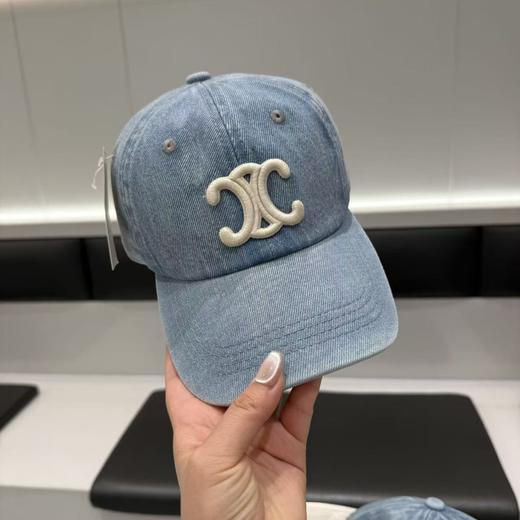 F525 CELINE赛琳经典款水洗牛仔logo刺绣棒球帽 商品图1