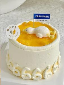 4英寸专场~躺平鸭(鸭子颜色随机)卡通小蛋糕系列-低糖处理无添加 商品图3