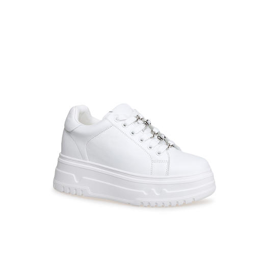 豪麟名鞋迪嘉女鞋时尚休闲鞋牛皮革DJJGA52WX001白色 商品图0