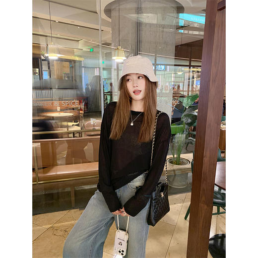 <曾小咸推荐>现货秒杀！微信超特价！3色韩系薄款长袖T恤 日常89.99 立减50 秒杀39.99！半裙秒杀79.99！！ 商品图4