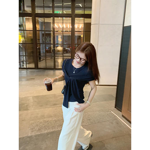 【110元任选2件】最后一波现货！2色披肩短袖T恤 商品图1