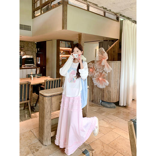 【189元任选2件】最后一波现货！粉色格子半身裙 商品图2