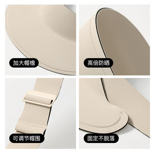 【百搭好戴，UPF50+】【成人款+儿童款】防晒帽夏季户外遮阳帽空顶可卷防晒帽防紫外线透气男女童成人太阳帽100% 商品图4