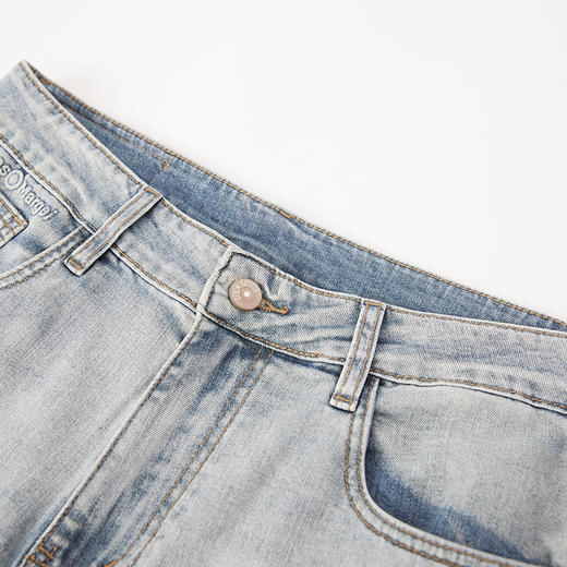 【新品上新】HX 夏季水洗直筒牛仔长裤合体C201520042101 商品图2