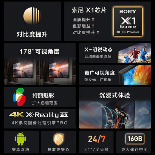 索尼SONY电视机50英寸显示器屏会议4K超高清FW-50BZ30L  IPS设计师面板 商品图9