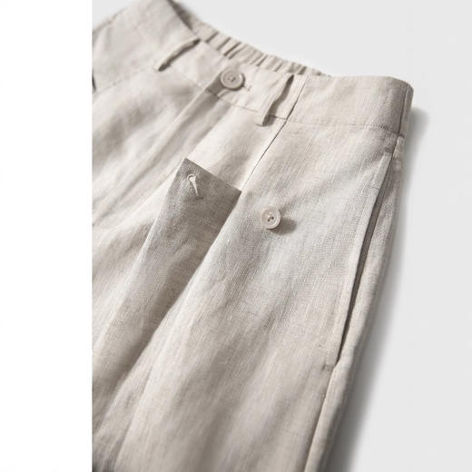 亚麻裤宽松筋骨感显瘦透气休闲阔腿裤25春夏女款！ 商品图2