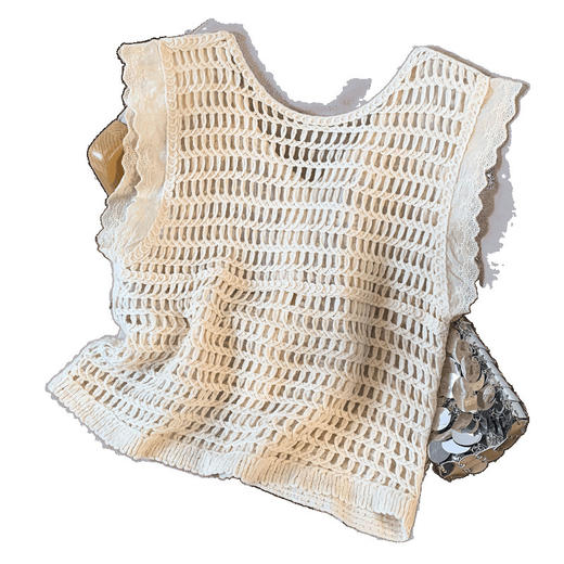 雀说纯色夏季新品宽松显瘦遮肉时尚气质V领无袖背心吊带AL2161 商品图4