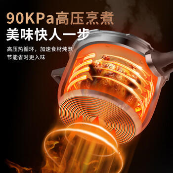 爱仕达ASD 高压锅304不锈钢六保险6.5L压力锅燃气电磁通用WG1824DN /厨具 /烹饪锅具 /高压锅 商品图1