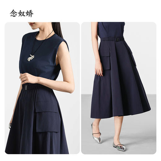 【商场同款】CND5589“藏蓝色连衣裙” 灵动休闲感 显腰身 商品图5