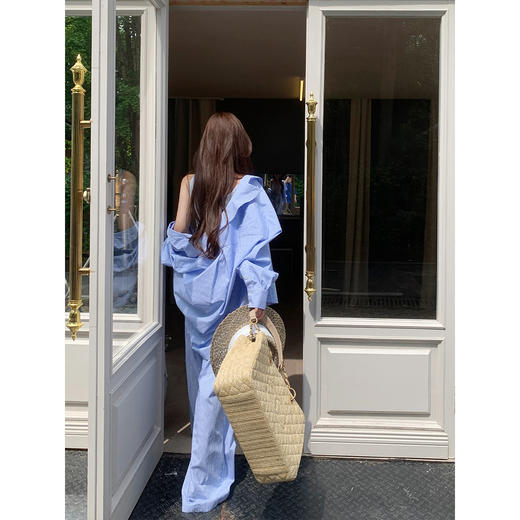 清仓捡漏 LIN BOUTIQUE  LC250064 条纹衬衫LD250030 条纹长裤LK250065 条纹短裤 LB250041 蓝色bra LB250042 t恤背心 商品图3