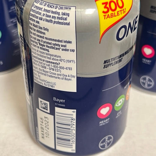折扣特价📣提高免疫力❤300粒最新包装❤美国✈直邮男士多维50岁特价1瓶258元，女士多维50岁 258元🉐包税包邮到手🔥🔥拜耳One A Day每日一粒多维 商品图6