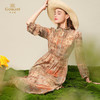 乔万尼2025新品波西米亚风100%桑蚕丝收腰印花真丝裙ED2E442 商品缩略图1