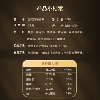 鲜窝窝 武冈原味香干200g 豆干卤豆腐干柴火卤香干凉拌湖南特产随机发货 /粮油调味 /南北干货 /干菜类 商品图1