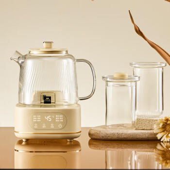WORLD KITCHEN康宁1.2L全玻璃养生壶恒温壶多功能办公室煮茶器烧水壶0胶和0拼接 顶配款【玻璃壶+茶漏+炖盅】 /家用电器 /厨房小电 /养生壶 商品图6