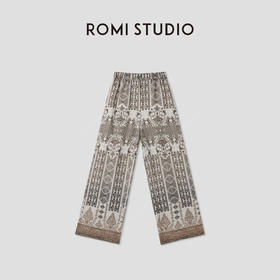 ROMI STUDIO“复古休闲”亚麻天丝混纺民族风轻薄休闲裤 RWCRX04040【发货时间：25-30天】