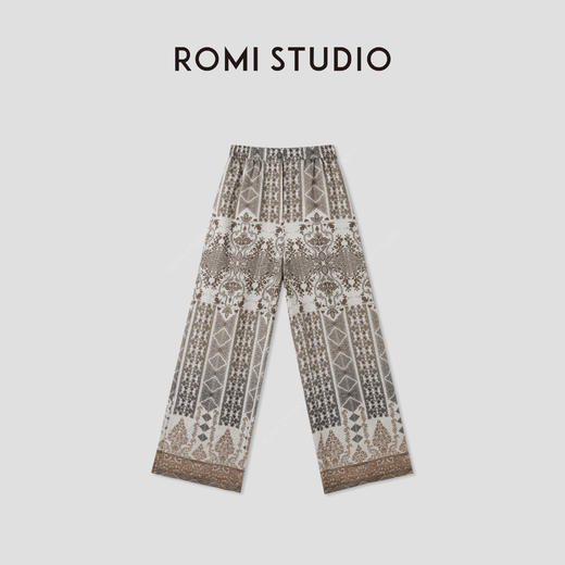 ROMI STUDIO“复古休闲”亚麻天丝混纺民族风轻薄休闲裤 RWCRX04040【发货时间：25-30天】 商品图0