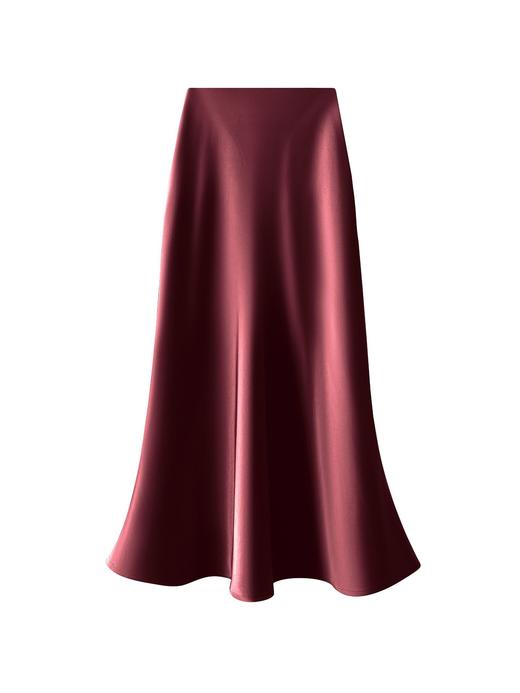 丁摩 高级感法式醋酸冰天丝缎面鱼尾半身裙女32998 商品图9