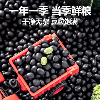 北纯 黑豆360g/袋（含锌钙富含膳食纤维无染色可打豆浆杂粮东北大豆） /粮油调味 /杂粮 /杂豆类 商品图2