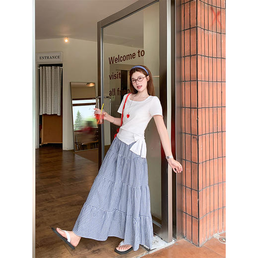 <曾小咸推荐>2色不规则下摆绑带短袖T 日常89.99/件 立减50 秒杀39.99/件！！ 商品图4