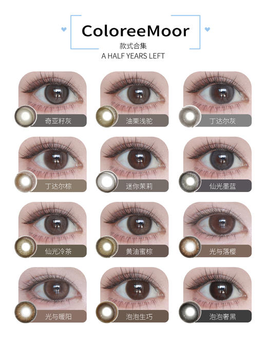 Coloree mo 奇亚籽灰/油栗浅驼丁达尔棕灰黄油蜜棕迷你茉莉 商品图1