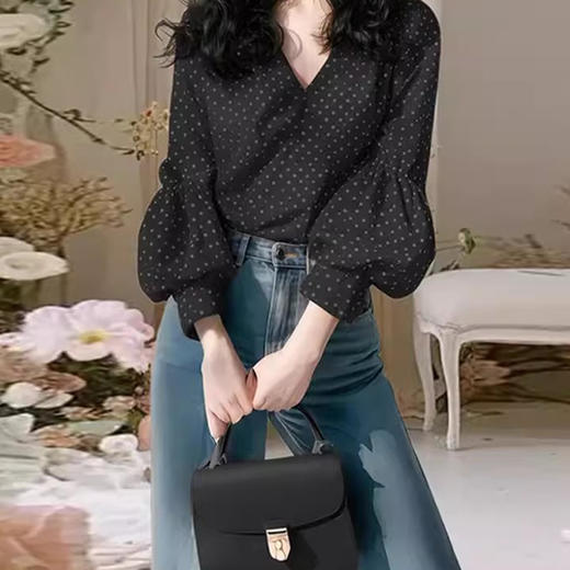 裁缝学苑AQ474V领灯笼袖衬衫纸样女装衬衣上衣服装打板版型图纸 商品图4