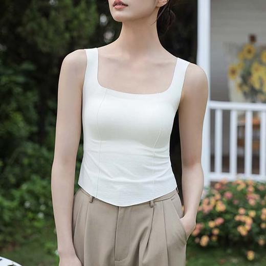 「K」洛诗琳35443鱼骨显瘦背心2025夏季新款文胸一体美背内衣5107 商品图1