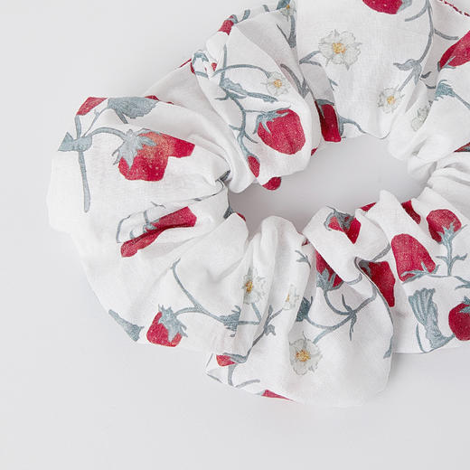 ROMI STUDIO“法式复古”竹节棉手绘草莓印花复古发圈 RWCRPY3663(现货） 商品图3