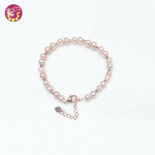 珍珠手链-粉珠【4.8-5.6mm】编号300013 商品图0