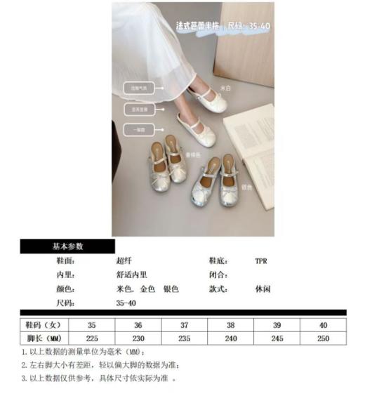 🌈【梵雅璐法式芭蕾半拖】2025年夏季新款百搭一脚蹬懒人法式芭蕾半拖，🌸脚感好❗能暴走的鞋子 🔺包头设计一脚蹬不露趾，鞋底特别软 🔺显腿细、显高显瘦、质感满满  商品图5
