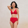 sisia2025新款泳衣女高级感显瘦性感绝美温泉分体泳衣红色比基尼SWB24-08A 商品缩略图1