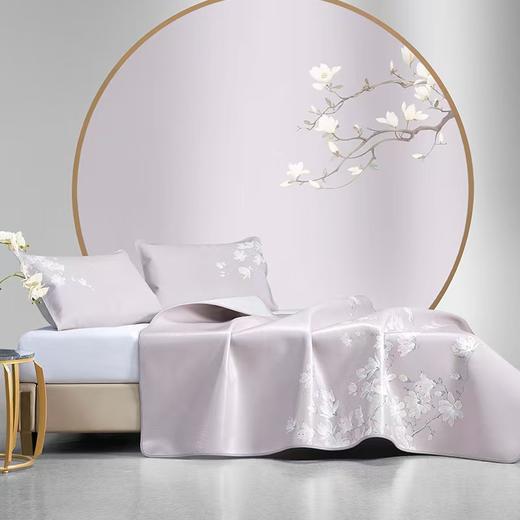 梦洁 00316 彩绘头层水牛皮三件套：玉兰（灰）【180*200】 商品图1