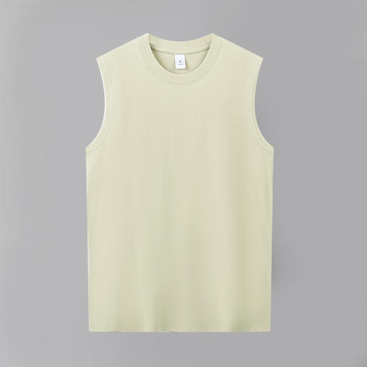 百媚生 220g纯棉无袖背心男士T恤休闲运动上衣XW640 商品图7
