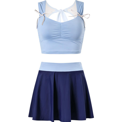 sisia2025新款泳衣女夏高级感海边度假性感绝美温泉裙式分体泳衣SWT24-07A 商品图8