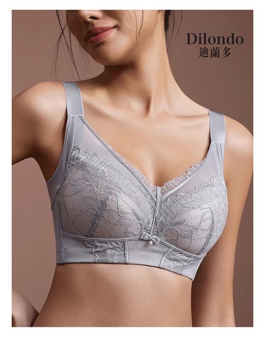 夏季新款大胸显小全罩杯内衣薄款收副乳调整型软钢圈聚拢上托性感蕾丝内衣2118455 商品图1