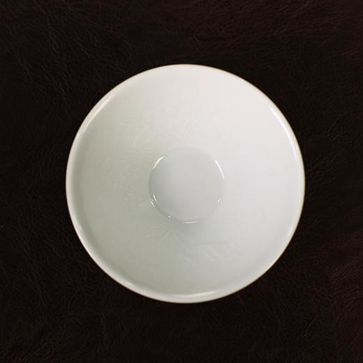 倚云煮泉内模印柠檬黄斗笠杯-鱼藻纹 商品图2