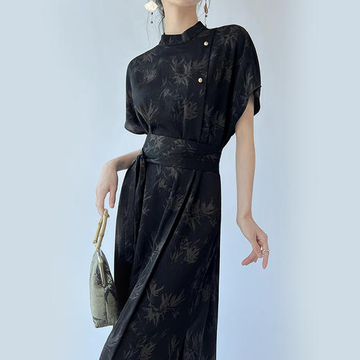 裁缝学苑AQ475新中式提花连衣裙纸样女装收腰显瘦裙子样板图纸 商品图2