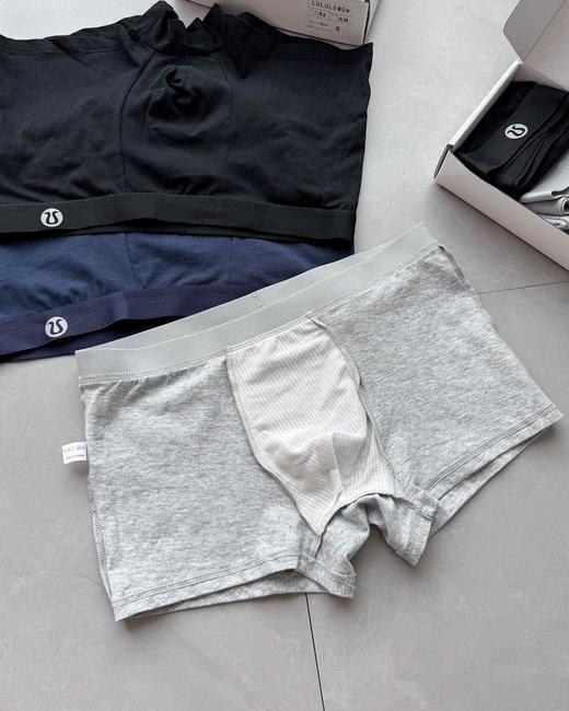 D060309 礼盒3条装男士平角内裤纯棉四角透气短裤头内裤 商品图6