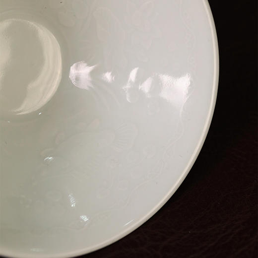 倚云煮泉 内模印 松石绿 鱼藻纹 斗笠杯 商品图4