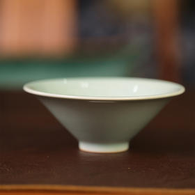 倚云煮泉 内模印 龙纹 青釉 斗笠杯