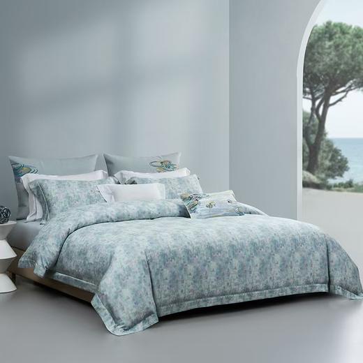 梦洁 天丝棉四件套睡莲印象（绿） 商品图1