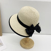 雀说草帽女包边开叉太阳帽蝴蝶结夏季大檐户外旅游防晒遮阳帽AL1633 商品缩略图3