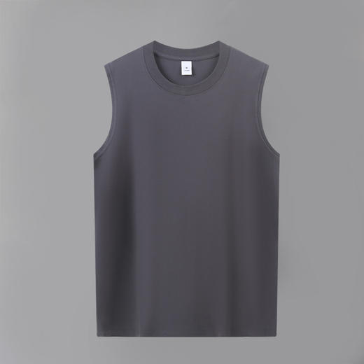 百媚生 220g纯棉无袖背心男士T恤休闲运动上衣XW640 商品图9