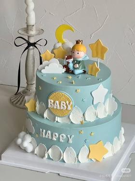 双层手绘王子蛋糕2