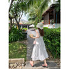 <曾小咸推荐>白色度假风不规则无袖连衣裙 商品缩略图4