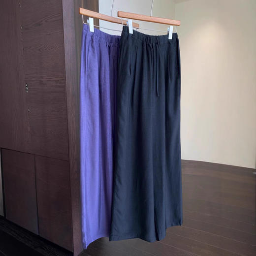 2025重磅醋酸缎面凉感高腰宽松垂感休闲直筒阔腿裤女春夏新款！ 商品图3