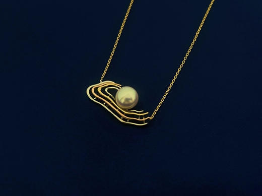 「枯山水」Akoya珍珠14k白金黄金玫瑰金项链 商品图2