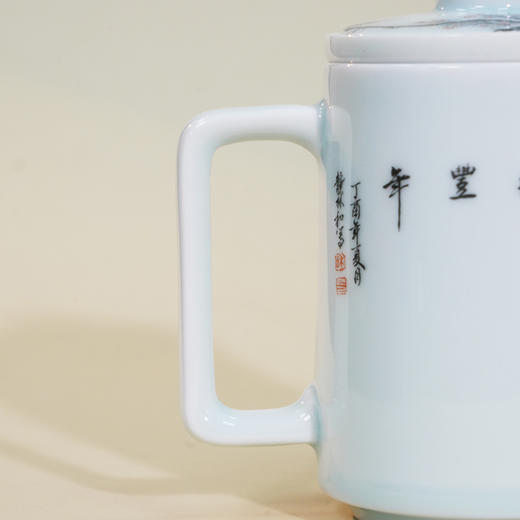 昌南大师景德镇陶瓷《瑞雪兆丰年》茶水分离杯 商品图8