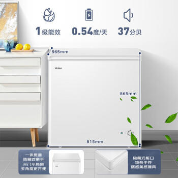 海尔（Haier）200L单温冰柜小型家用小冰柜冷藏冷冻两用转换深冷冷柜小冰箱减霜一级能效BC/BD-200GHDT 商品图1